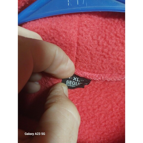 Vintage Sequel Fleece Jacket Pink Blue Yellow XL Mens Made In USA - Picture 3 of 5